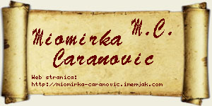 Miomirka Caranović vizit kartica